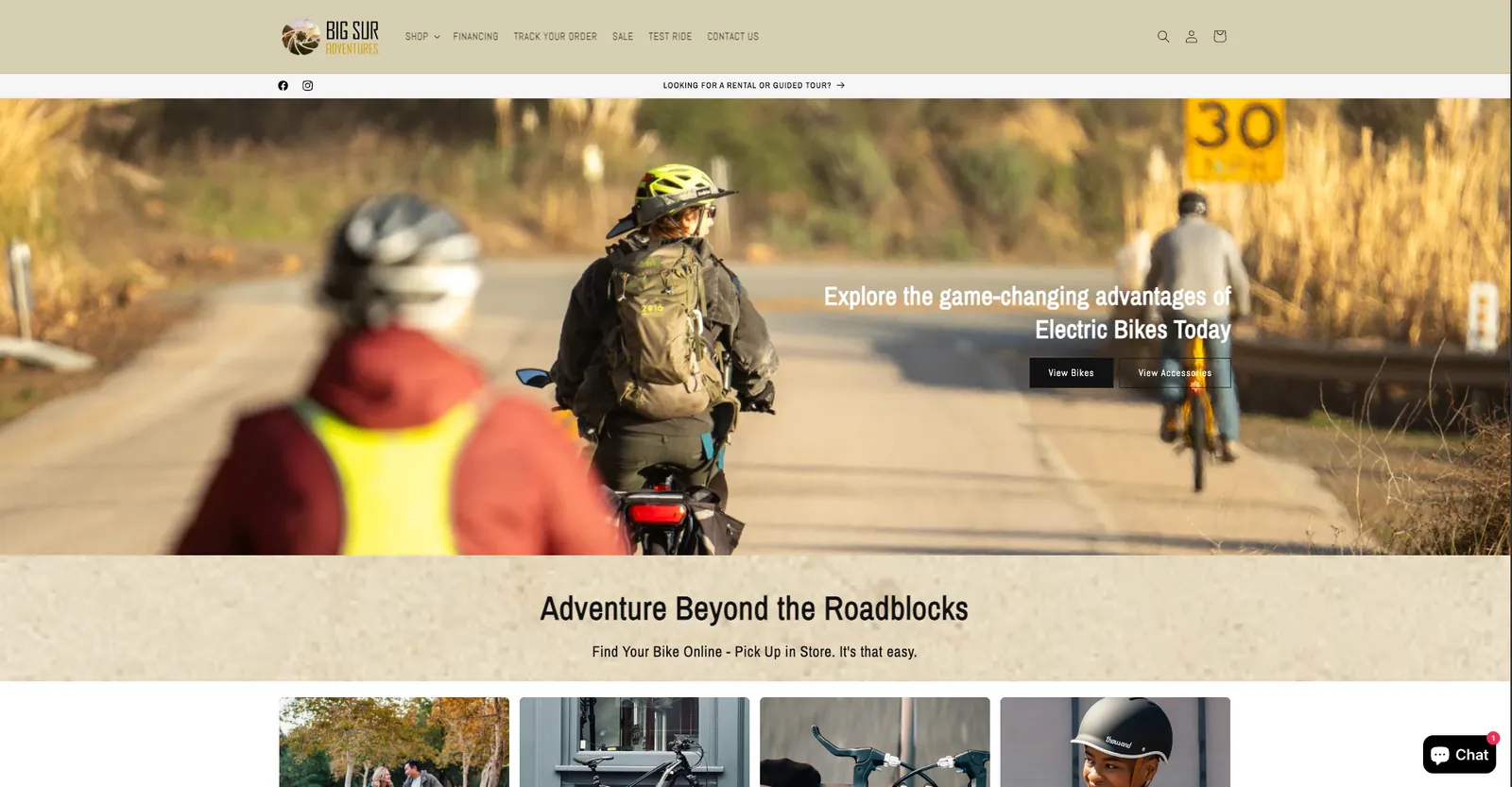 Big Sur Adventures website